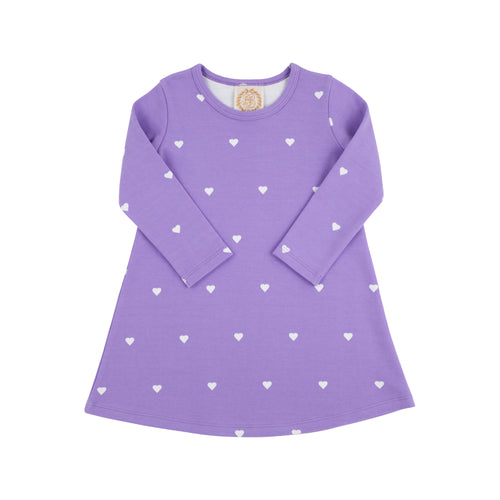 Long Sleeve Polly Play Dress Heart Eyes (Palisades Purple)