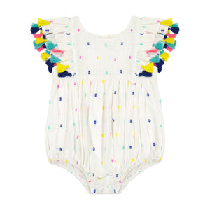 Anna Baby Romper Confetti Swiss Dot