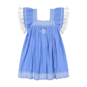 Serena Tassel Dress Aegean Blue