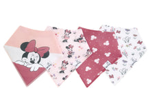 Load image into Gallery viewer, Minnie Mouse Bandana Bib Set 4pk