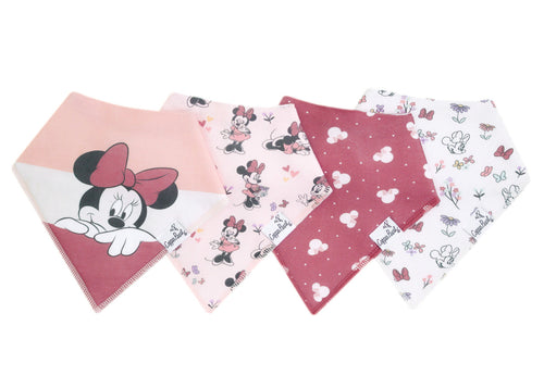 Minnie Mouse Bandana Bib Set 4pk