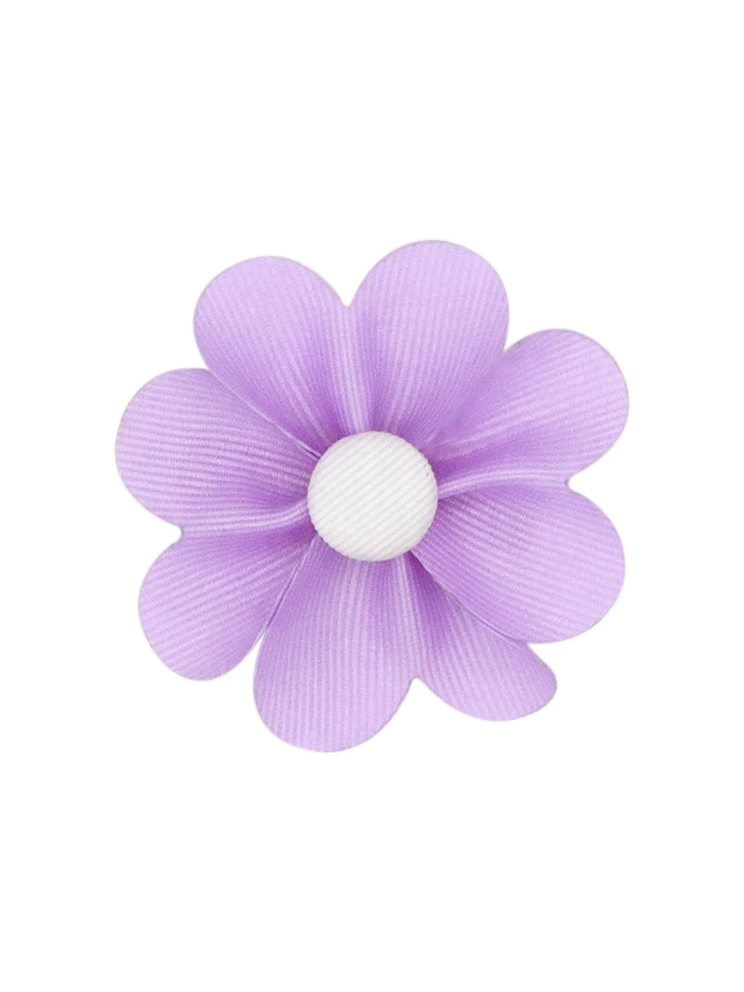 Grosgrain Petal Flower Hair Clip with Button Center