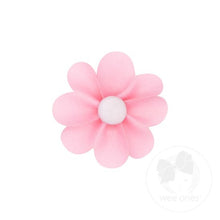 Load image into Gallery viewer, Grosgrain Petal Flower Hair Clip with Button Center
