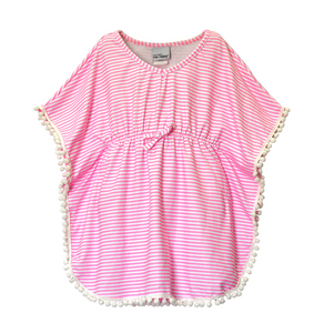 Sweet Pink Stripe UPF 50+ Kaia Beach Swim Cover-Up