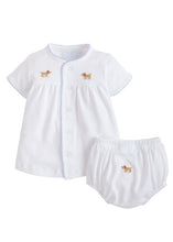 Load image into Gallery viewer, Pinpoint Layette Knit Set - Lab