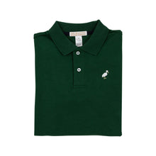 Load image into Gallery viewer, Short Sleeve Prim &amp; Proper Polo Grier Green with Multicolor Stork