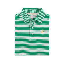 Load image into Gallery viewer, Prim and Proper Polo Short Sleeve Kiawah Kelly Green Stripe/Bellport Yellow