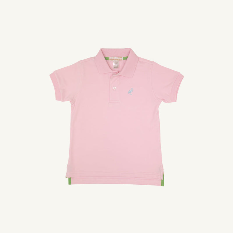 Prim & Proper Polo Palm Beach Pink with Buckhead Blue Stork
