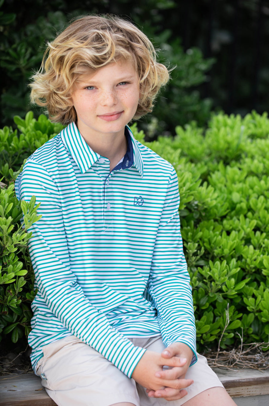 Boys long sleeve performance hot sale polo