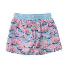 Load image into Gallery viewer, Shrimp Boat Print Boogie Board Swim Trunks