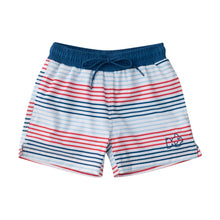 Load image into Gallery viewer, American Stripe Print Boogie Board Swim Trunks