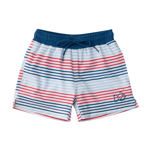 American Stripe Print Boogie Board Swim Trunks