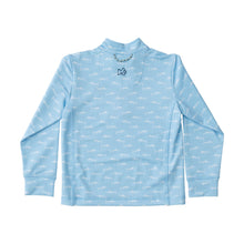 Load image into Gallery viewer, Marlin Print on Clear Sky Blue Pro Performance Quarter Zip Pullover