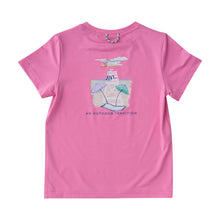 Load image into Gallery viewer, Girls Fuchsia Pink Beach Lifeguard Pro Performance Short Sleeve Fishing T-shirt