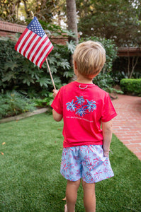 Fireworks Print Boogie Board Swim Trunks