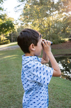 Load image into Gallery viewer, Fish Print on Clear Sky Blue Short Sleeve Fishing Shirt