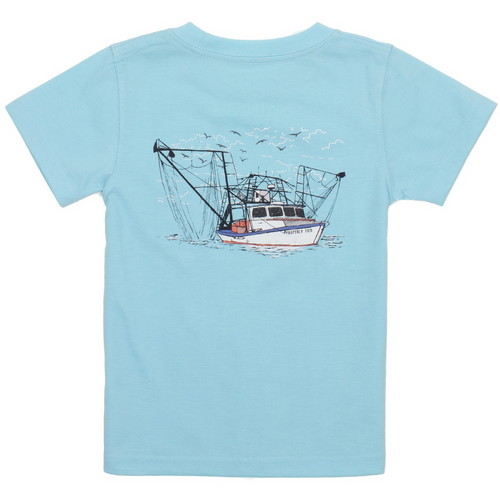 Boys Shrimp Boat Short Sleeve Powder Blue