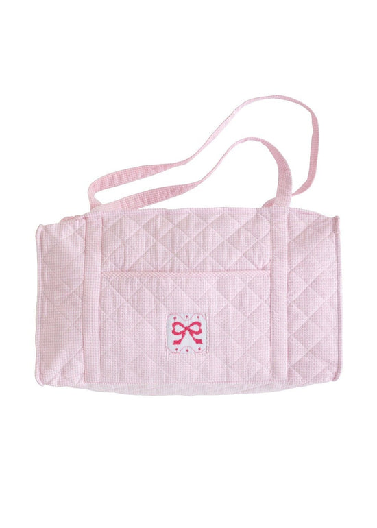 Quilted Luggage Bow Duffle