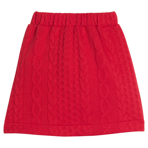 Quilted Mini Skirt in Cherry