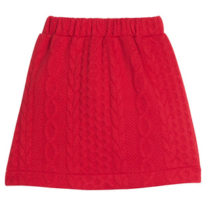 Quilted Mini Skirt in Cherry