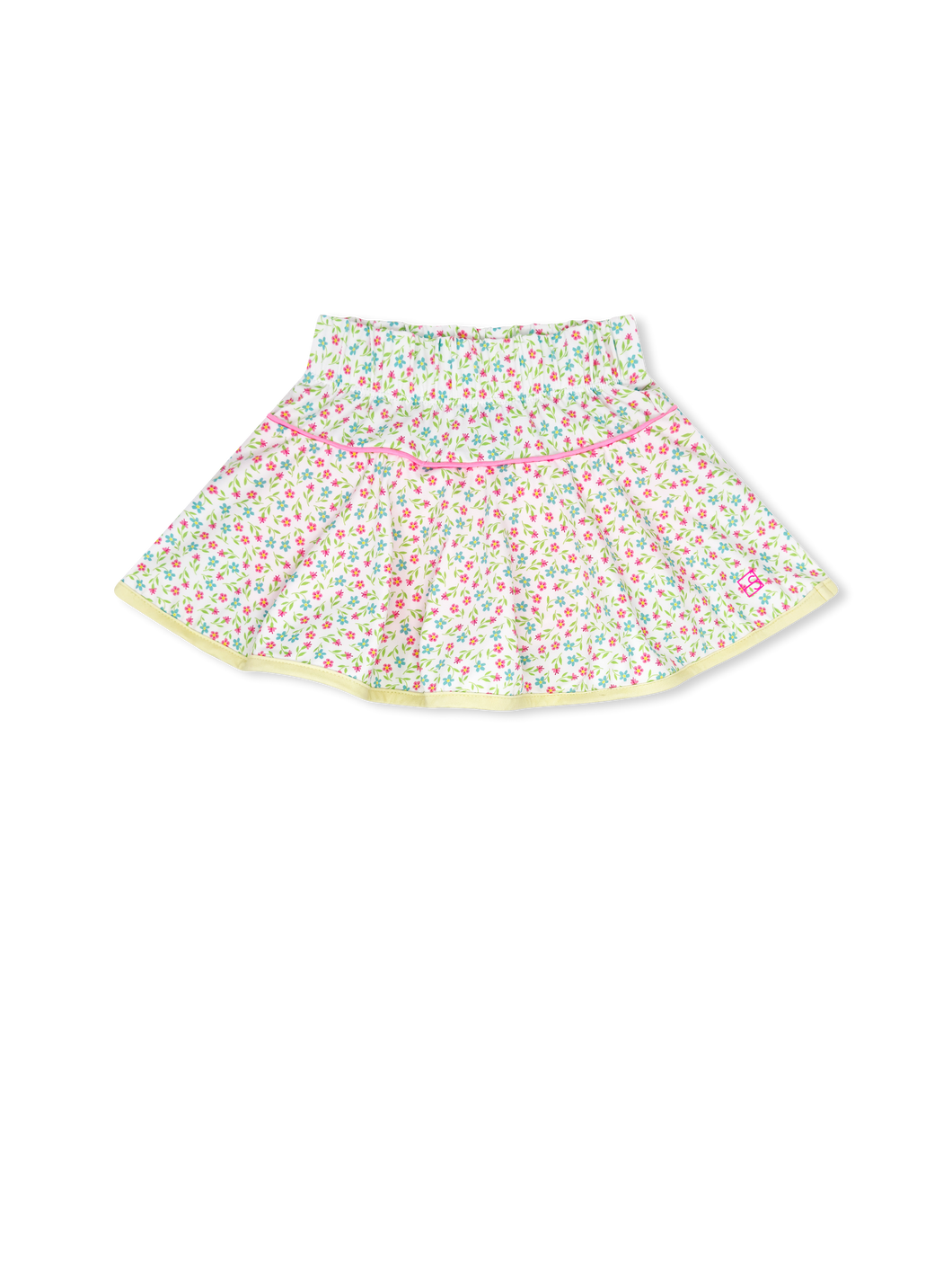 Quinn Skort Petal Pop Floral Sunshine Yellow & Flamingo Pink