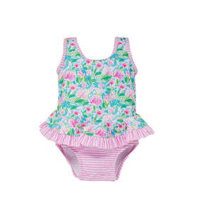 Lotus & Lilies UPF 50+ Stella Infant Ruffle Swimsuit