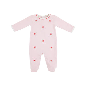 Rock Me Romper Palm Beach Pink with Richmond Red Embroidered Presents