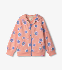 Apricot Blush Doodle Daisy Hoodie