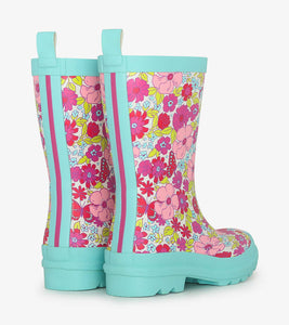 Groovy Flowers Matte Rain Boots