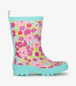 Groovy Flowers Matte Rain Boots