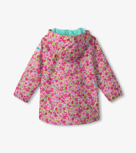 Load image into Gallery viewer, Groovy Flowers Zip-Up Lightweight Rain Jacket