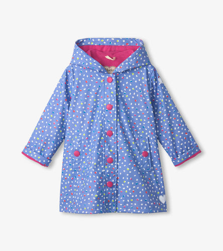 Lots of Dots Button-Up Rain Jacket