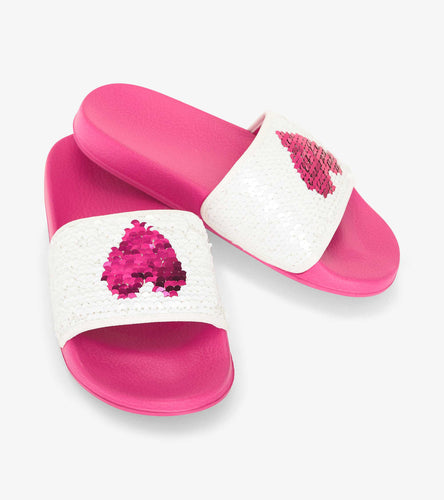 Sequin Hearts Slide on Sandals