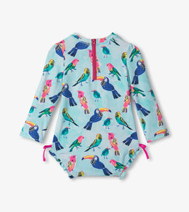 Tropical Birds Rashguard Swimsuit