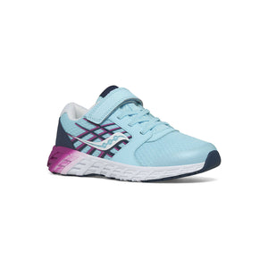 Saucony Big Kid's Wind 2.0 A/C Blue & Pink Sneakers