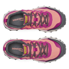 Load image into Gallery viewer, Saucony Peregrine KDZ Shield Berry &amp; Coral Sneakers