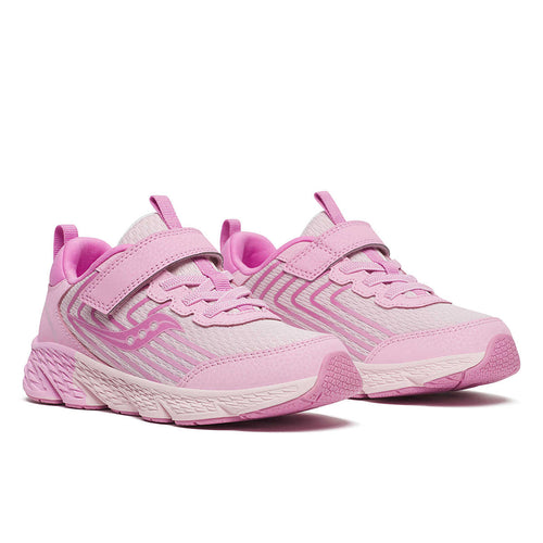 Saucony Big Kid's Wind 3.0 AC Velcro Pink Sneakers