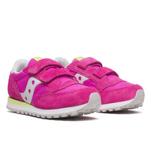 Load image into Gallery viewer, Saucony Jazz Double Hook &amp; Loop Pink &amp; Lime Sneakers