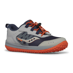 Saucony Aura KDZ Grey Orange Navy Sneakers