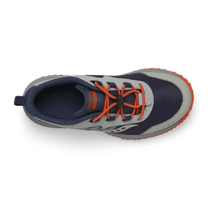 Saucony Aura KDZ Grey Orange Navy Sneakers