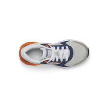 Load image into Gallery viewer, Saucony Big Kid&#39;s Wind 2.0 Lace Up Grey Navy &amp; Orange Sneakers