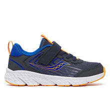 Load image into Gallery viewer, Saucony Big Kid&#39;s Wind 3.0 Velcro Navy &amp; Peel Sneakers