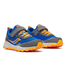 Load image into Gallery viewer, Saucony Peregrine KDZ AC Velcro Shield Blue &amp; Orange Sneakers