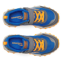 Load image into Gallery viewer, Saucony Peregrine KDZ AC Velcro Shield Blue &amp; Orange Sneakers