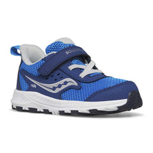 Load image into Gallery viewer, Saucony Ride 10 Jr Blue &amp; Silver Sneakers