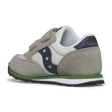 Load image into Gallery viewer, Saucony Baby Jazz Hook &amp; Loop Grey Navy Green Sneakers