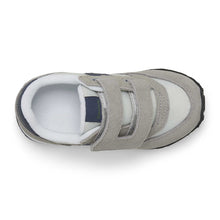 Load image into Gallery viewer, Saucony Baby Jazz Hook &amp; Loop Grey Navy Green Sneakers