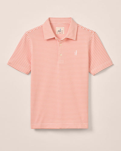 Madras Orange Hunter Stripe Mesh Performance Jr. Polo