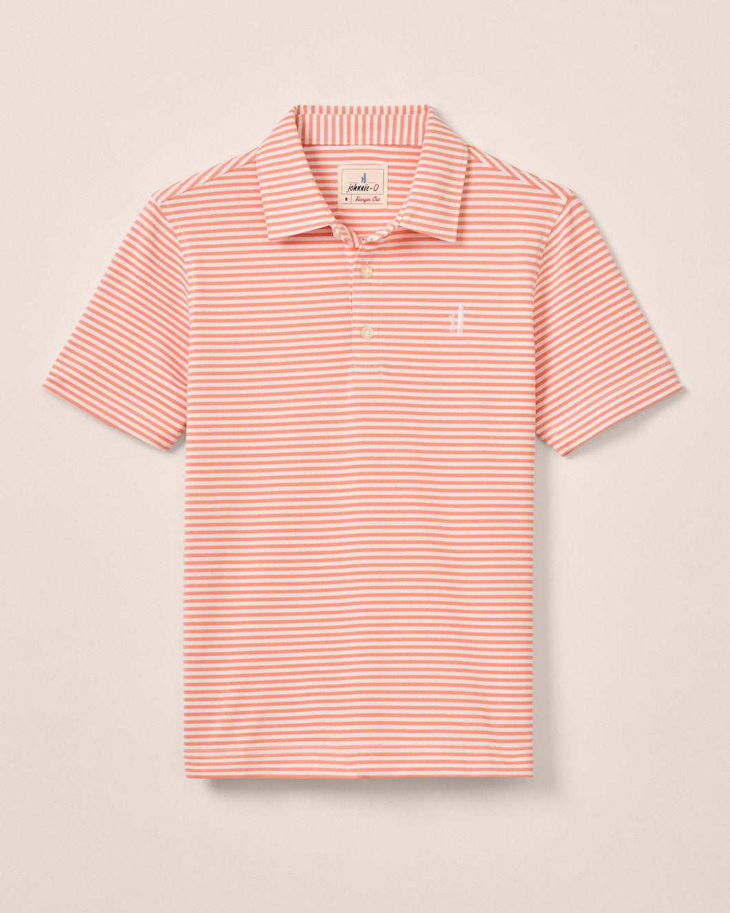 Madras Orange Hunter Stripe Mesh Performance Jr. Polo