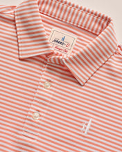 Load image into Gallery viewer, Madras Orange Hunter Stripe Mesh Performance Jr. Polo